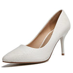 White Snake Skin Pumps - Vignette | Snakes Store