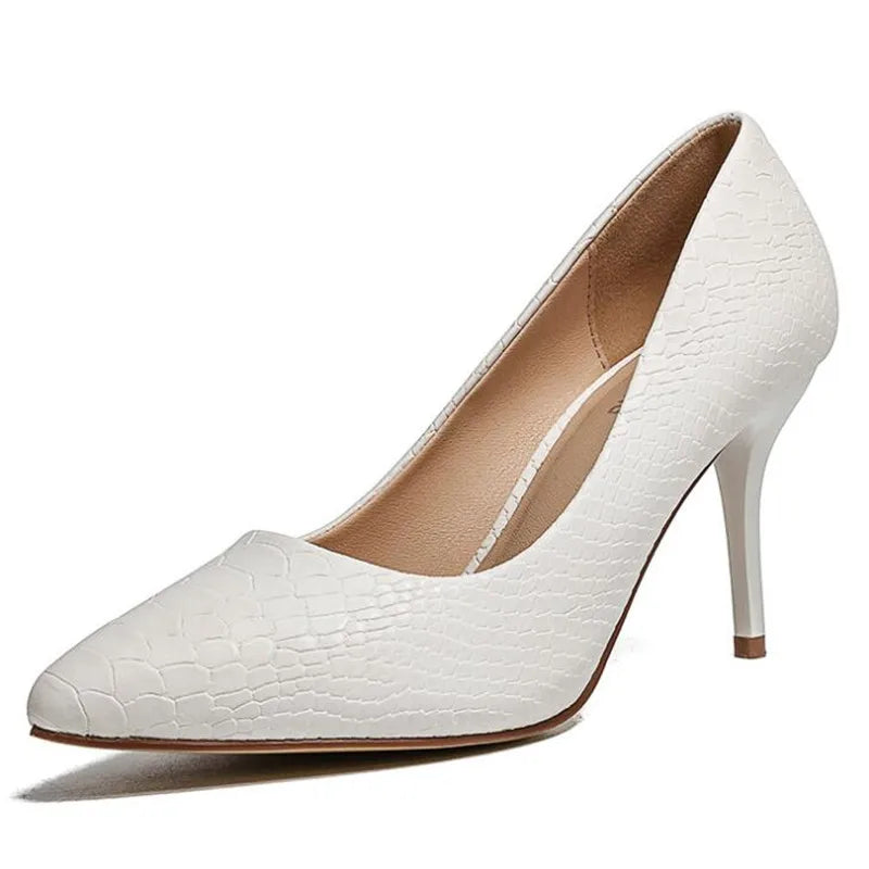 White Snake Skin Pumps White Snakes Store