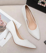 White Snake Skin Pumps - Vignette | Snakes Store