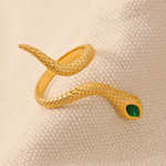 Women Snake Ring Gold - Vignette | Snakes Store