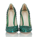 Women's Snakeskin Pumps - Vignette | Snakes Store