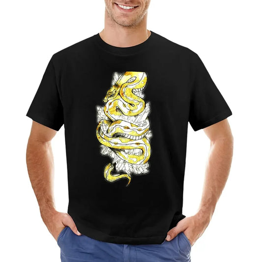 Yellow Crystal Snake T-Shirt Black Snakes Store™