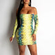 Yellow Snake Print Dress Yellow Snakes Store™