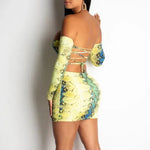 Yellow Snake Print Dress - Vignette | Snakes Store