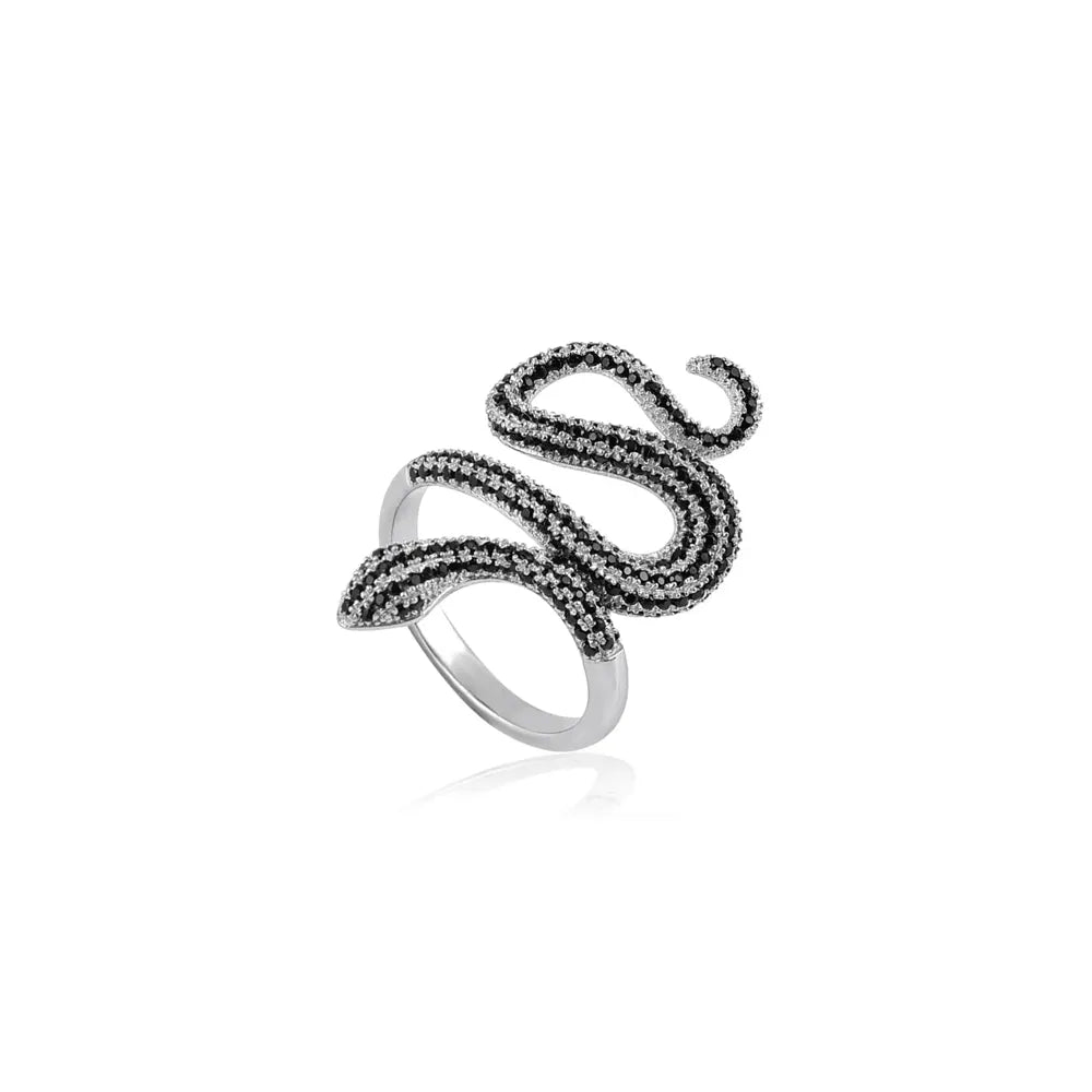 Black and White Snake Ring Black and White Snakes Store™