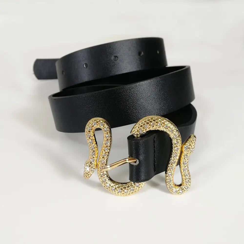 Black Belt With Snake Buckle Snakes Store™