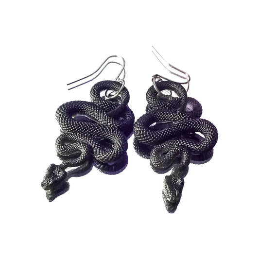 Black Snake Earrings Black Fits for all Alloy Snakes Store™