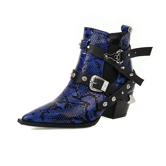 Blue Snake Booties Blue Snakes Store™