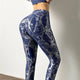 Blue Snake Print Leggings Blue Snakes Store™