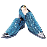 Blue Snake Print Shoes - Vignette | Snakes Store