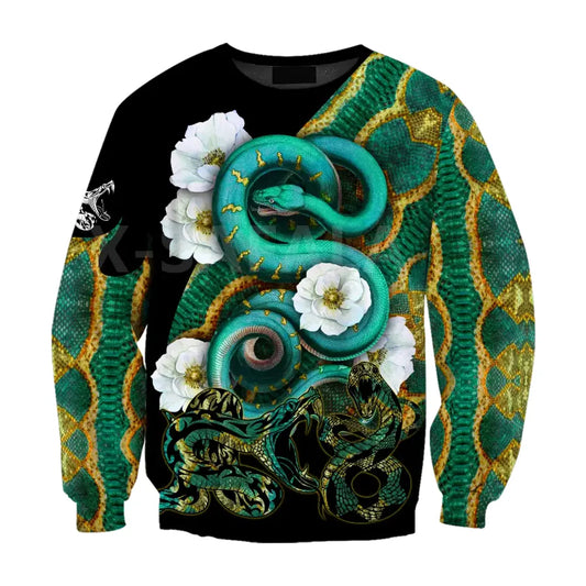 Boa Sweatshirt Green Snakes Store™