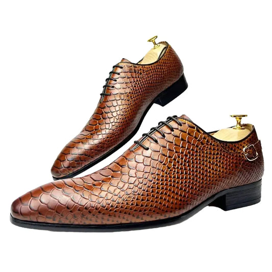 Men's snakeskin 2025 dress shoes