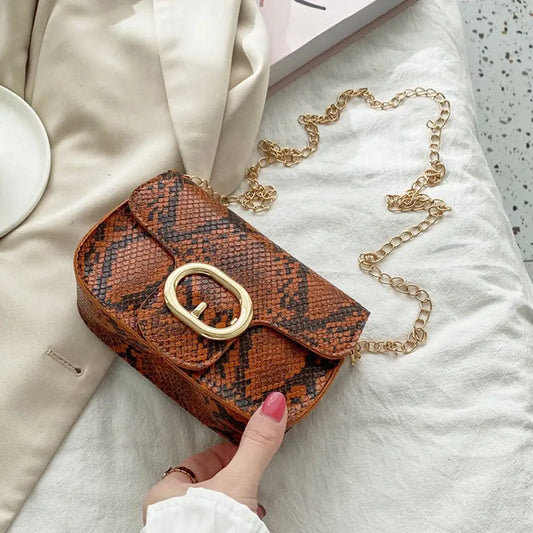 Brown Snakeskin Purse Default Title Snakes Store™