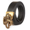 Cobra Belt Gold Black Leather Snakes Store™