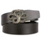 Cobra Belt Silver Black Leather Snakes Store™