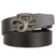 Cobra Belt Silver Black Leather Snakes Store™