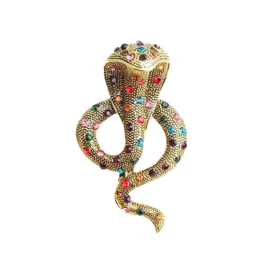 Cobra Brooch Design Gold Snakes Store™
