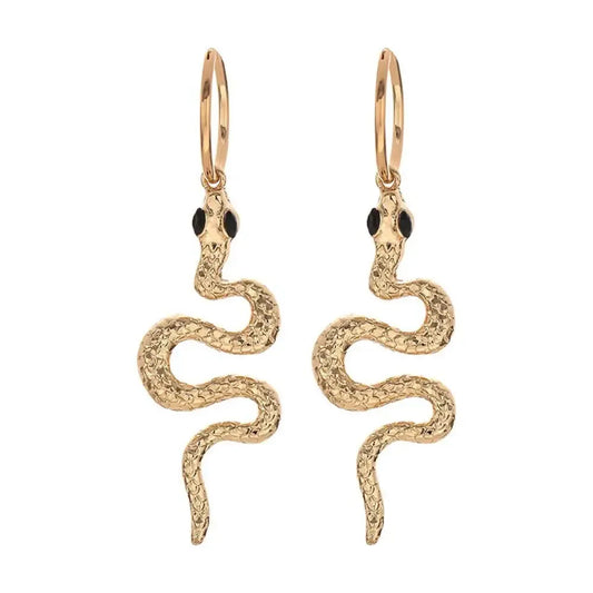 Dangling Snake Earrings Gold Snakes Store™