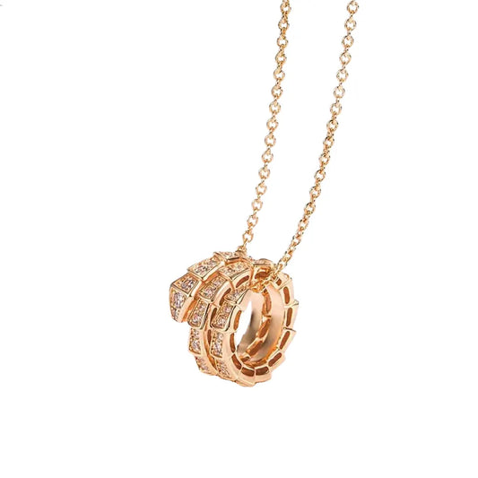 Diamond Snake Necklace Gold 18" | 45cm Snakes Store™