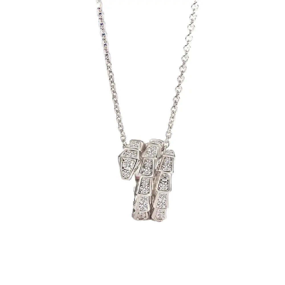 Diamond Snake Necklace - Silver / 18 | 45cm