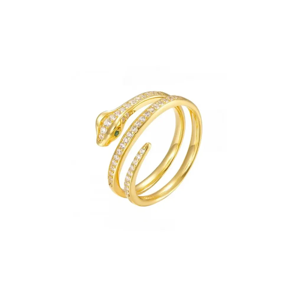 Diamond Snake Ring Gold Snakes Store™