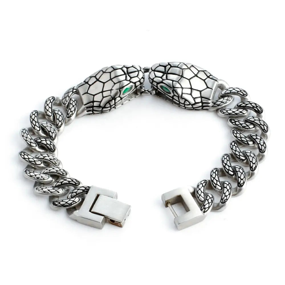 Double Snake Chain Bracelet Default Title Snakes Store™