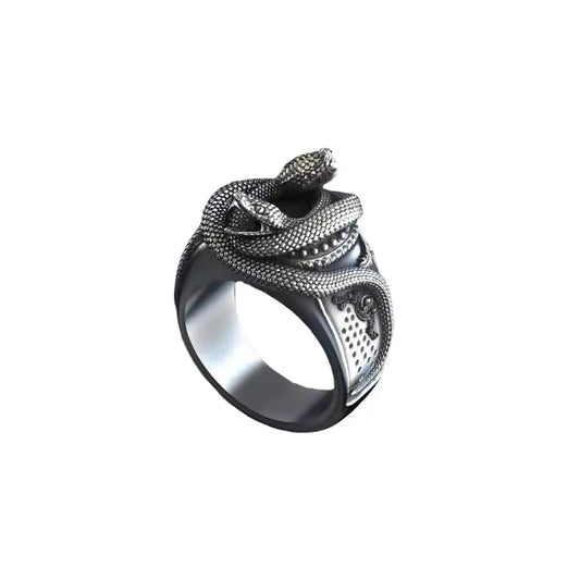 Double Snake Ring - 6 / Silver