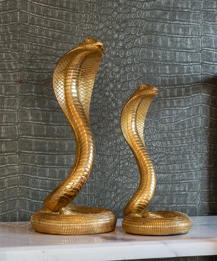 gold cobra deco snakes store