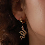 Gold Snake Hoop Earrings - Vignette | Snakes Store