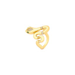 Gold Snake Ring With Emerald Eyes - Vignette | Snakes Store