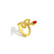 Gold Snake Ring With Ruby Eyes gold Snakes Store™