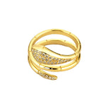 Gold Snake Wrap Ring - Vignette | Snakes Store