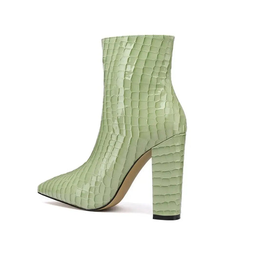 Green Snake Print Booties Green Snakes Store™