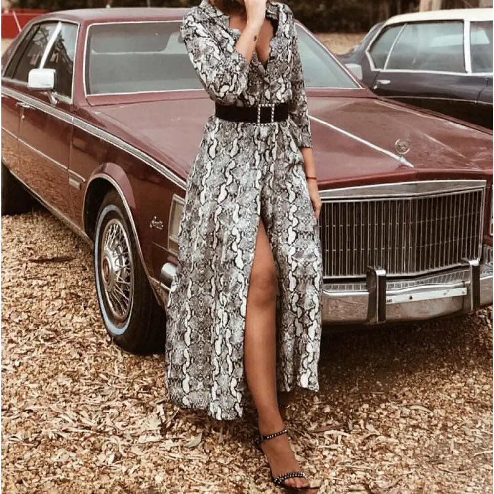 Python Snake Dress Grey Snake Dress | Snakes Store™