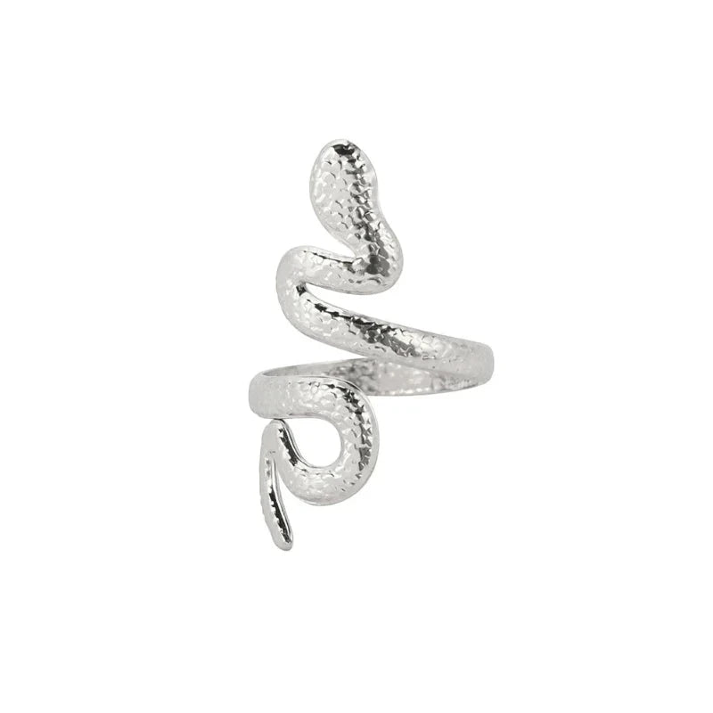 Kundalini Snake Ring Silver 316L Stainless Steel One fits for most Snakes Store™