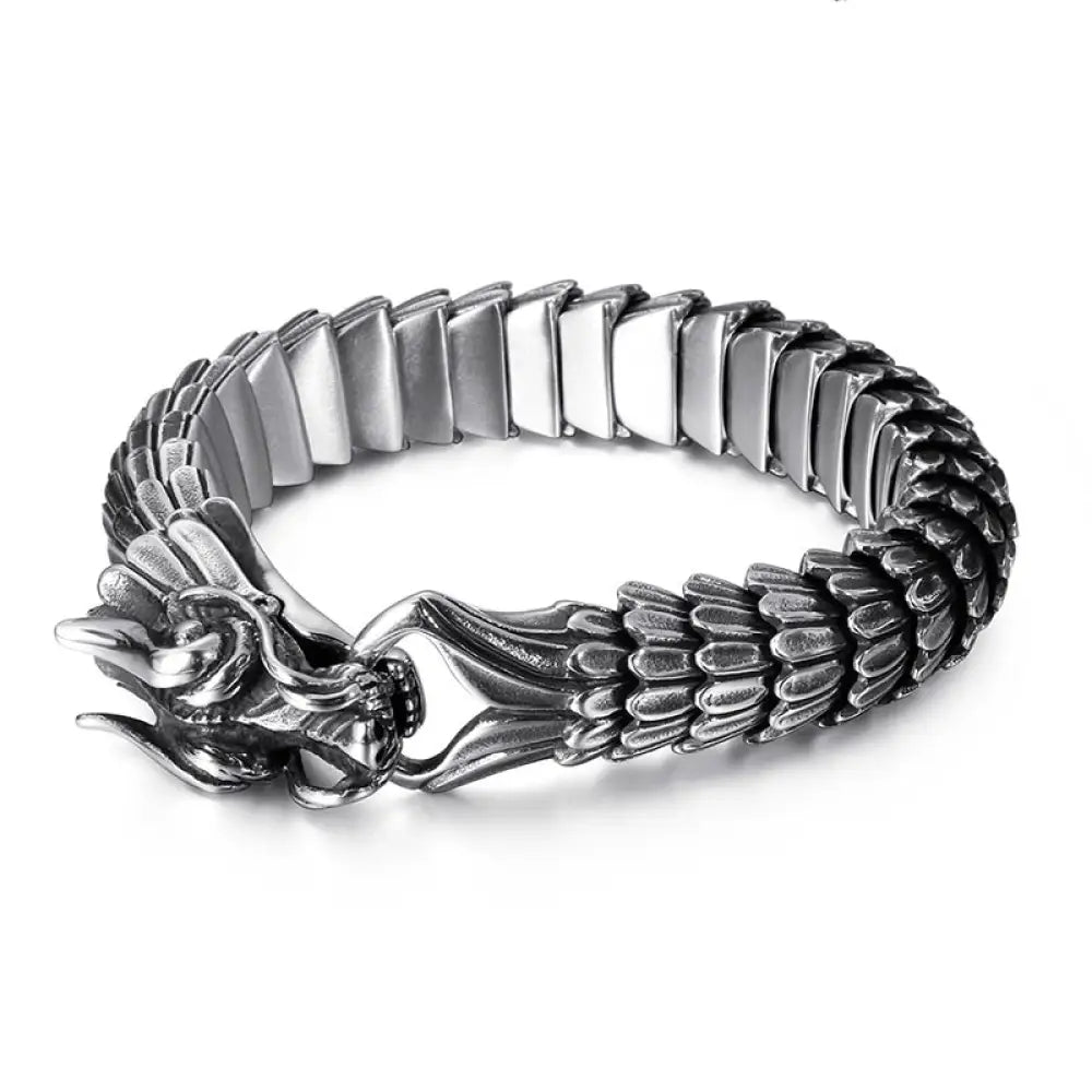 Men's Python Bracelet Silver Snakes Store™