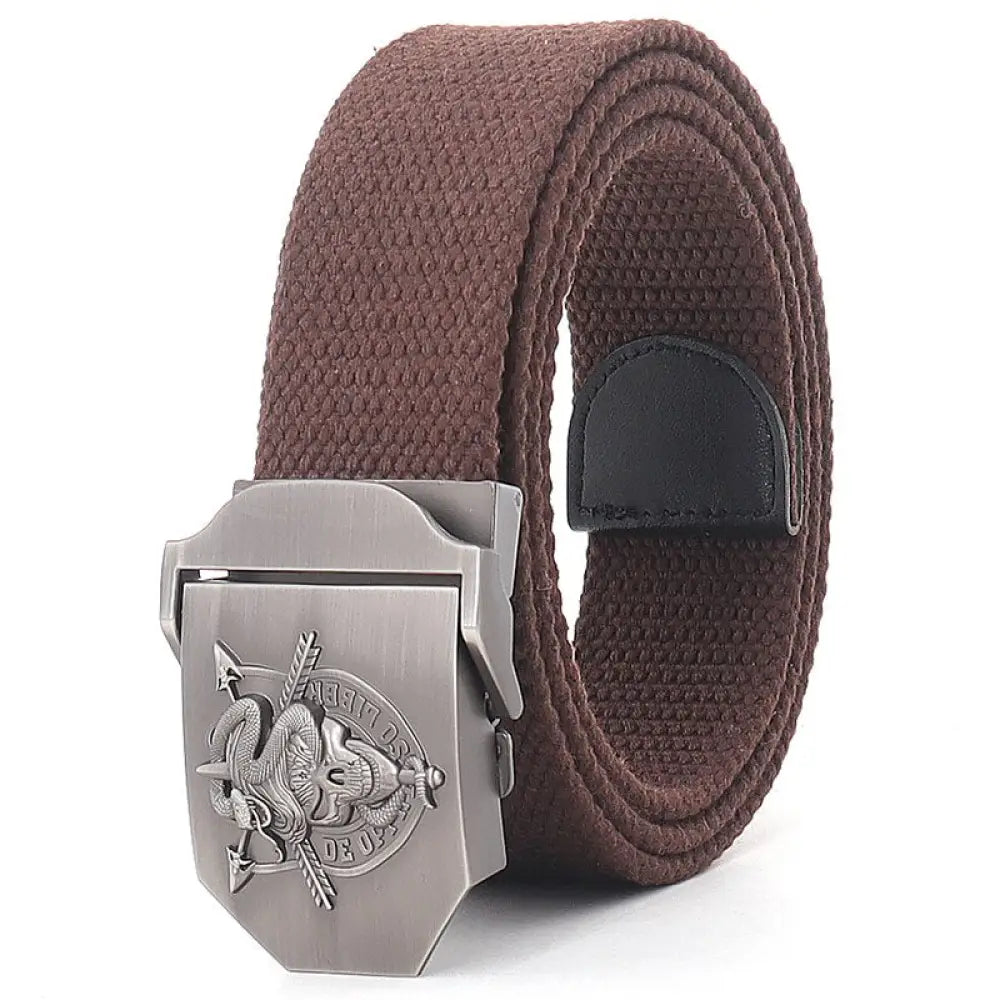 Snake Clasp Belt Brown Canvas Snakes Store™