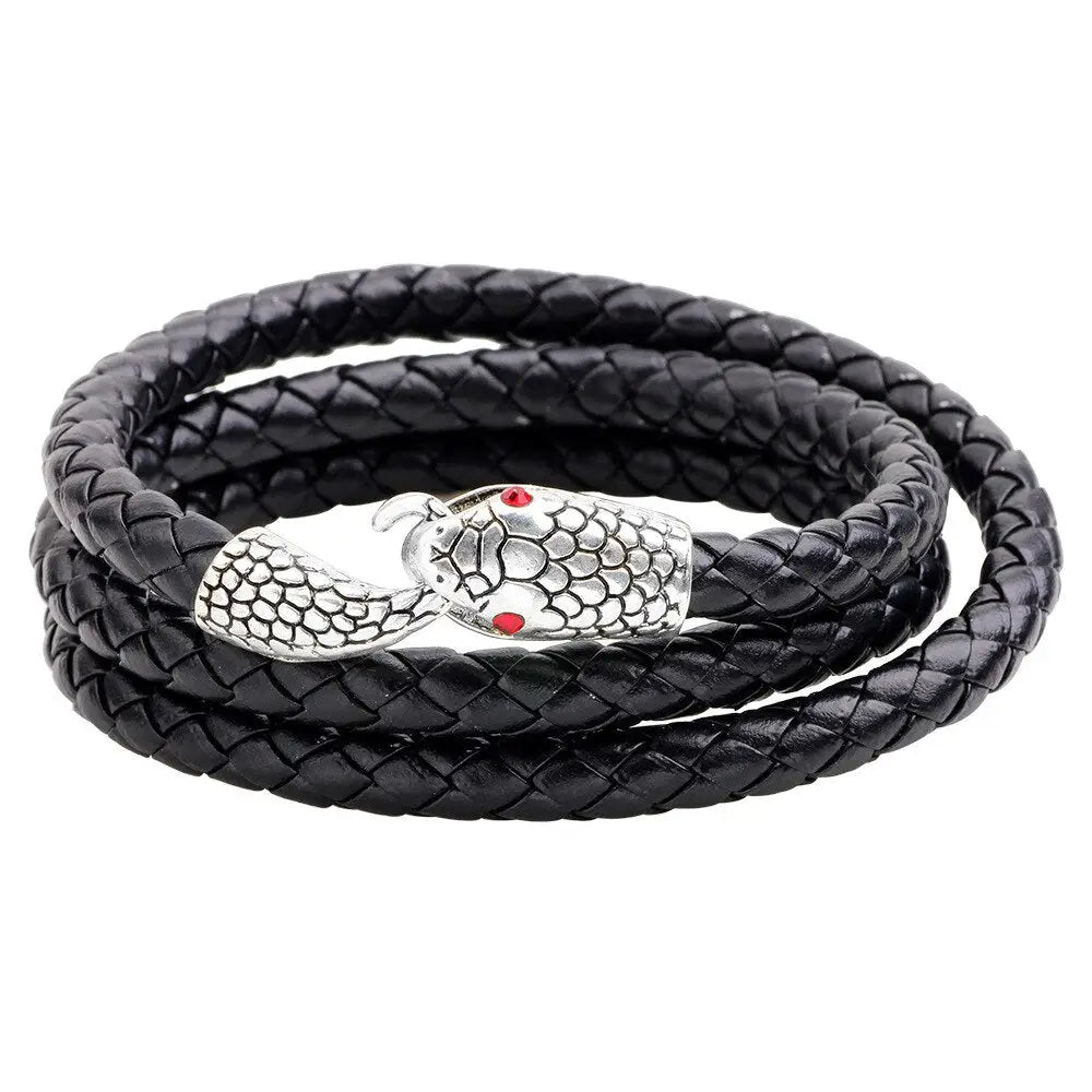Men's Snake Chain Bracelet Black Snakes Store™