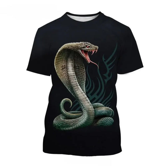 Men's Snake Print T-shirt Black Snakes Store™