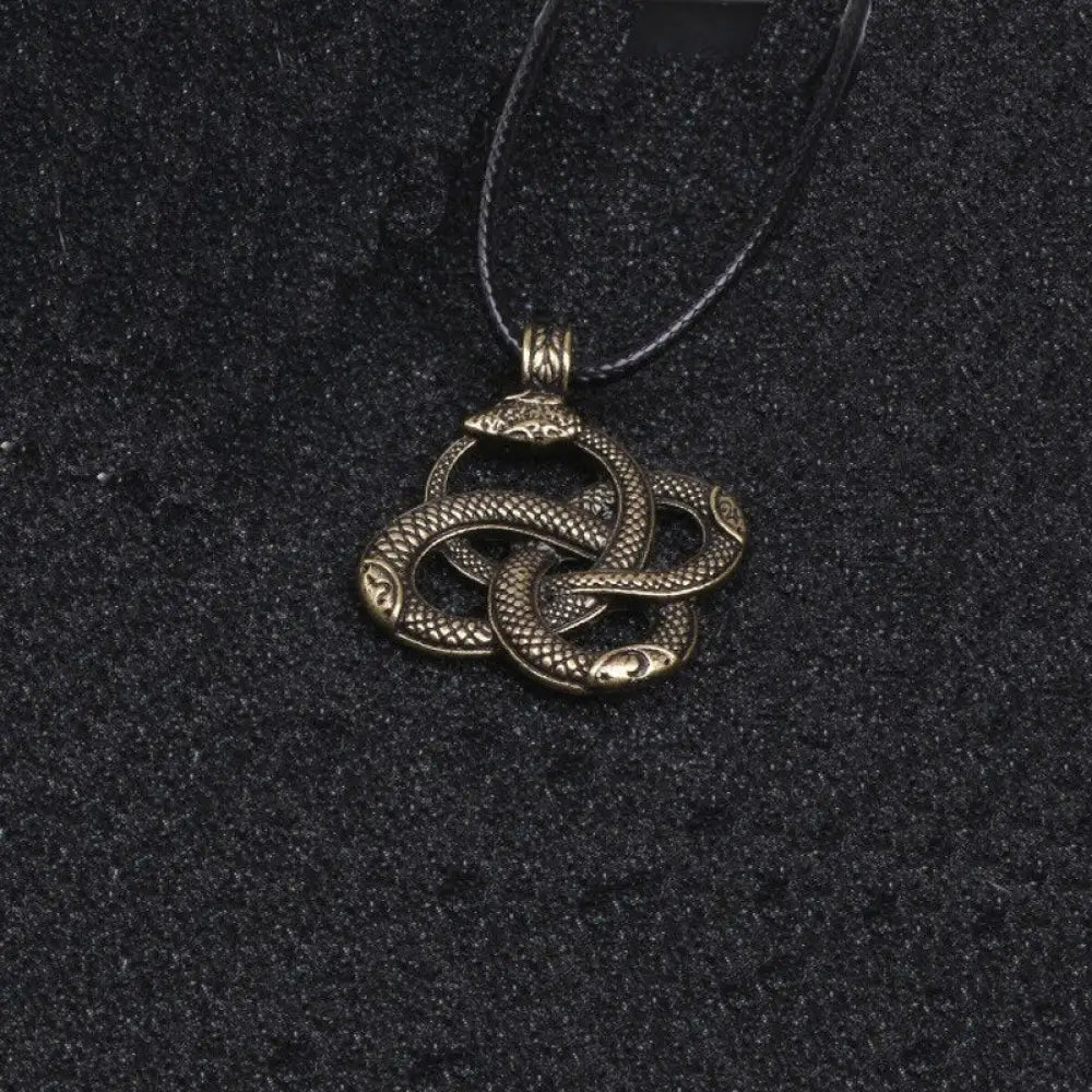 Ouroboros Necklace Bronze Snakes Store™