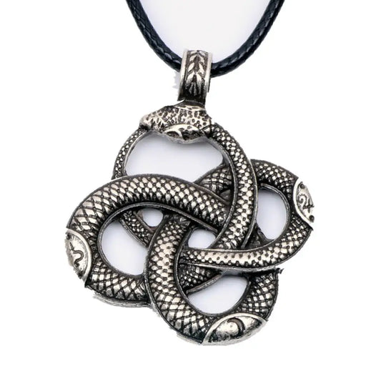 Ouroboros Necklace Silver Snakes Store™