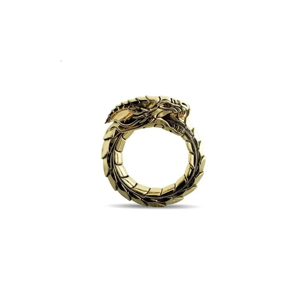 Ouroboros Snake Ring - 6 / Gold
