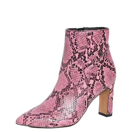Pink Snake Print Booties Snakes Store™