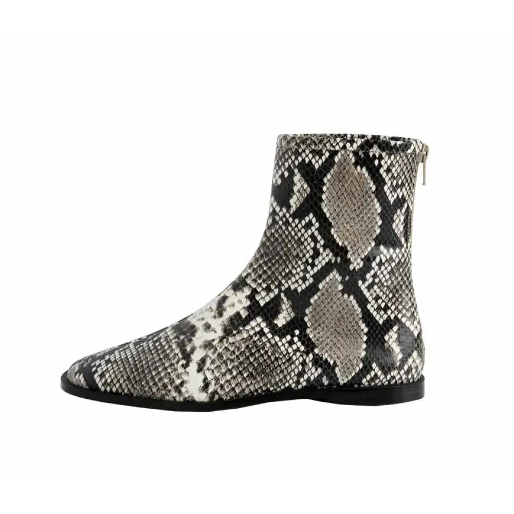 Python Ankle Booties Beige Snakes Store™