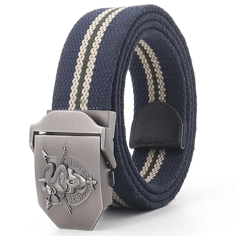 Python Belt Mens Blue Canvas Snakes Store™