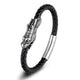 Python Leather Bracelet Black Leather Snakes Store™