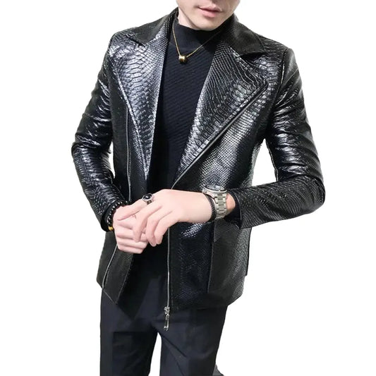 Python Leather Jacket Snakes Store™