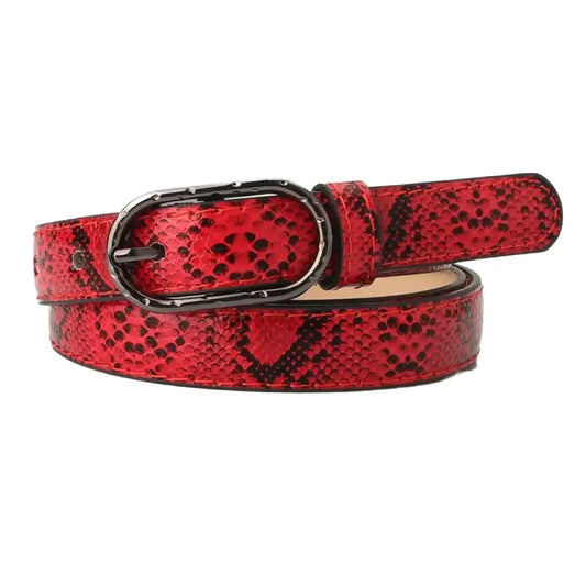 Python Skin Belt Red 41" | 105cm Snakes Store™