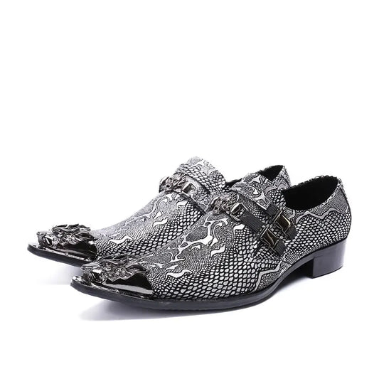 Python Skin Shoes Grey Snakes Store™