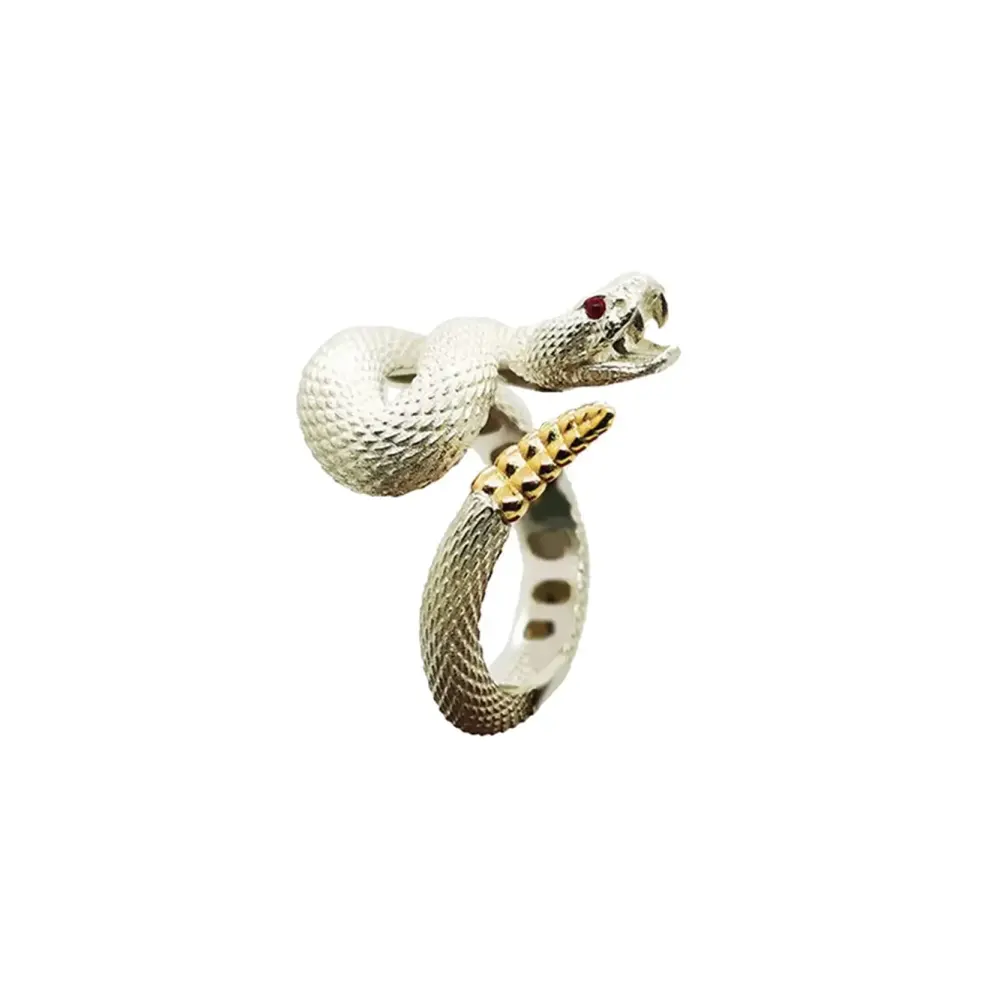 Rattlesnake Ring White Snakes Store™